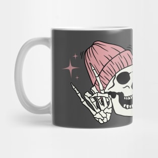 Skeleton Drinking Coffee Mug